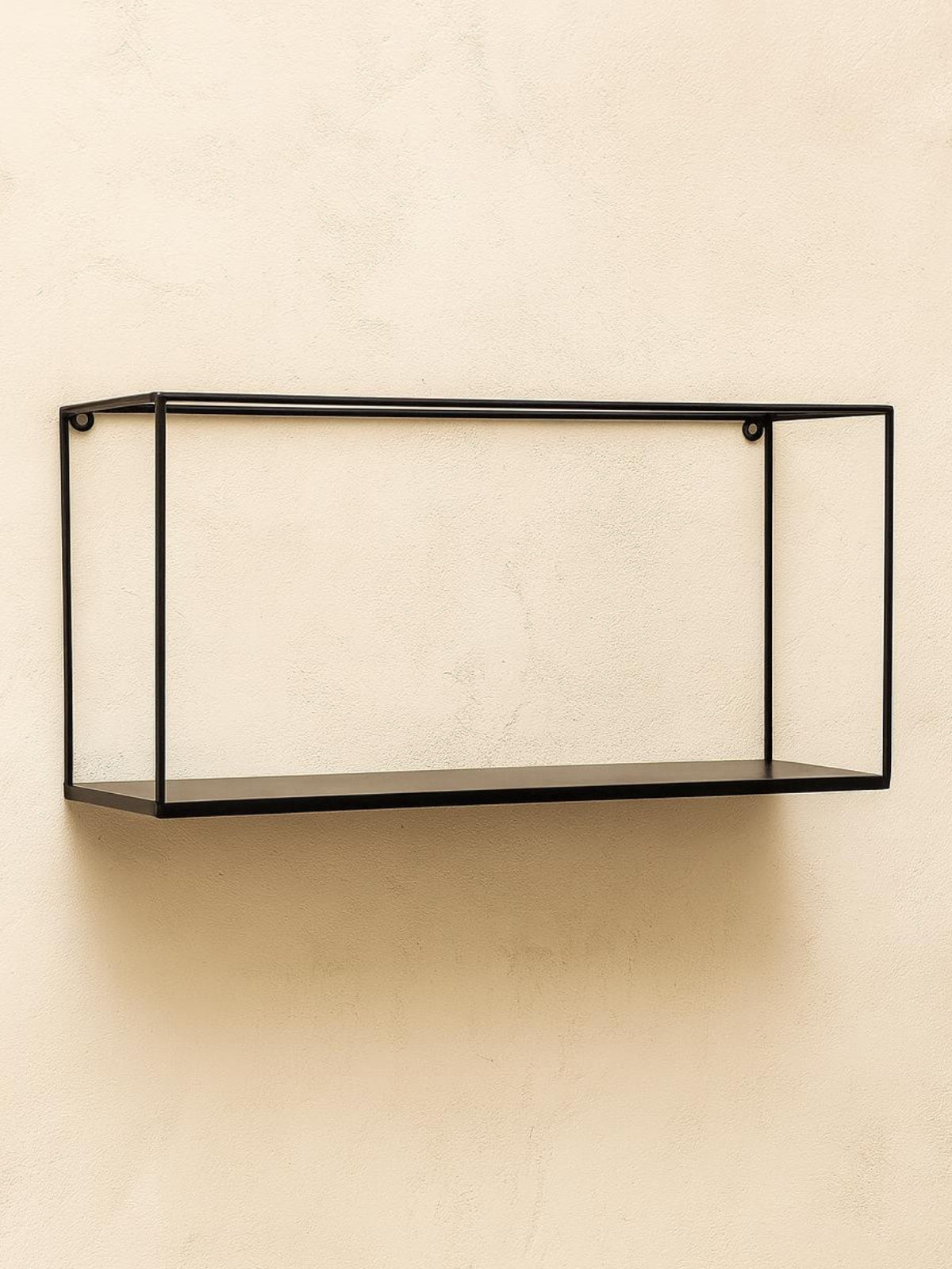 מדף מתכת שחור מלבני 60 ס"מ