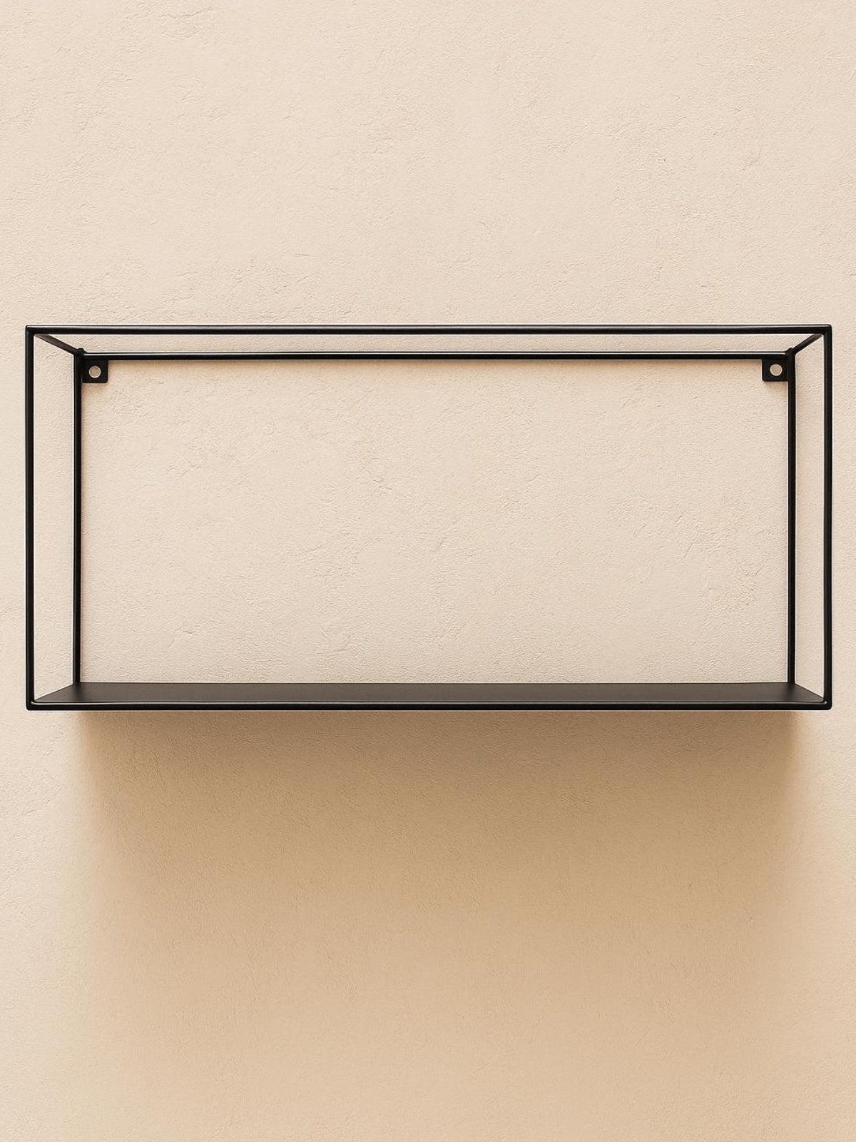 מדף מתכת שחור מלבני 60 ס"מ