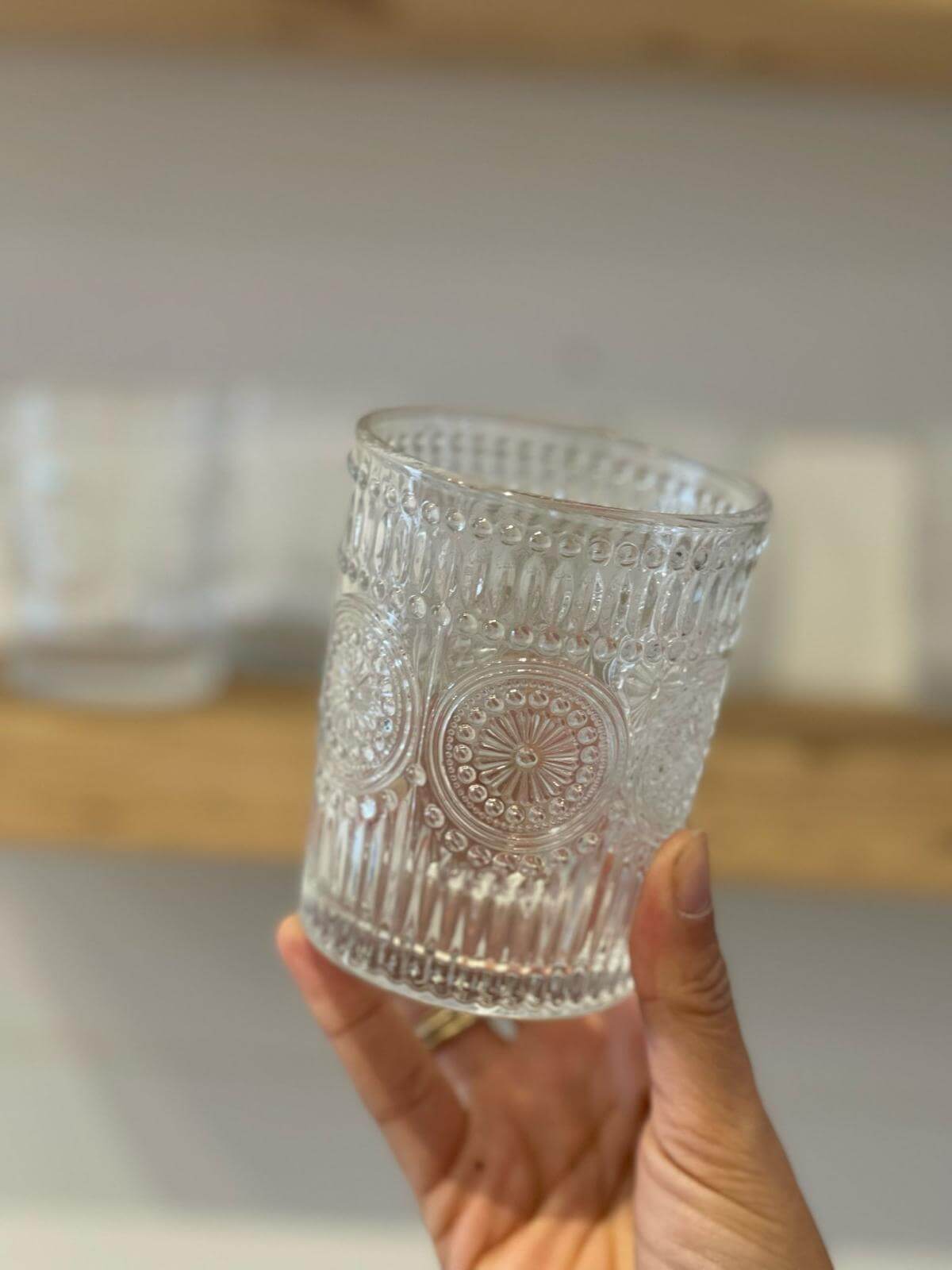 כוס זכוכית רטרו