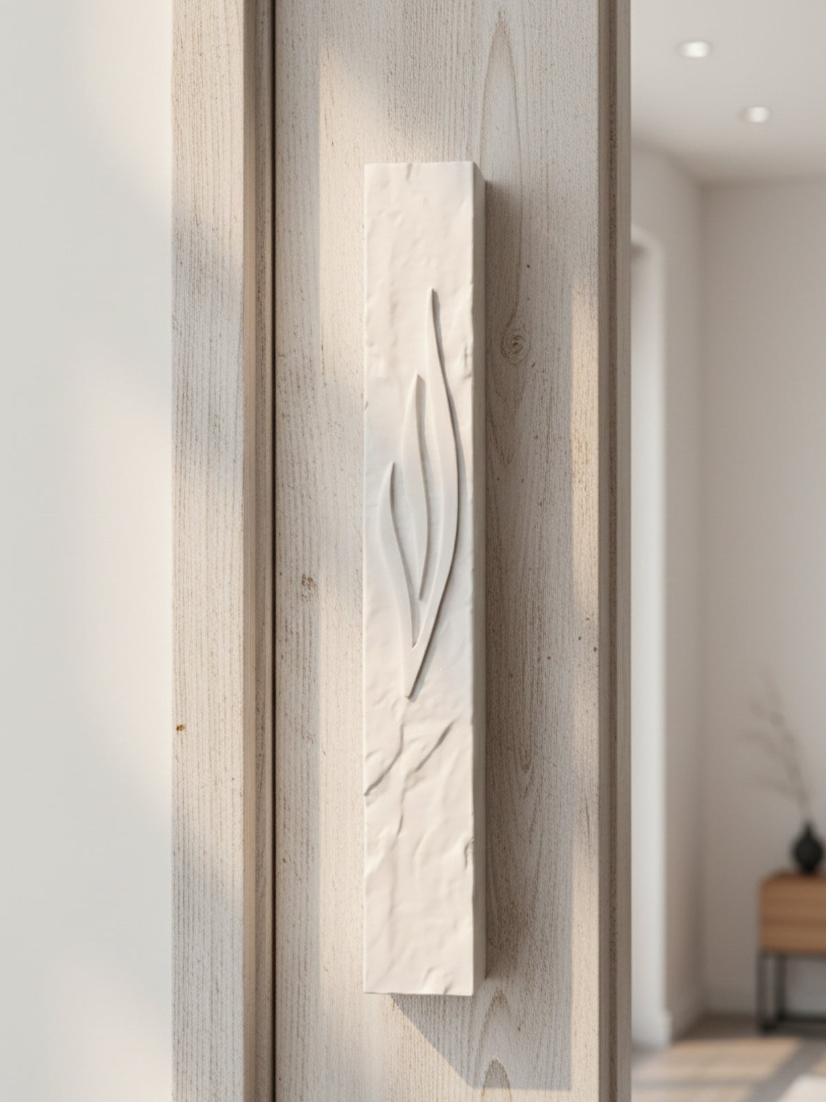 בית מזוזה לבן מינרל לקלף 15