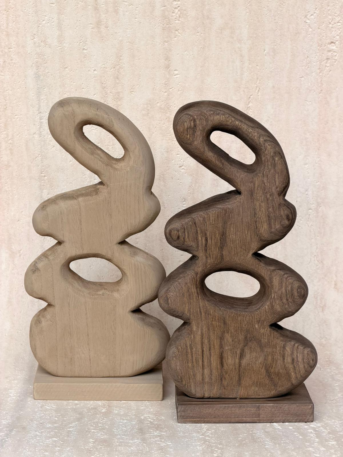 מעמד דקורציה אמורפי עץ