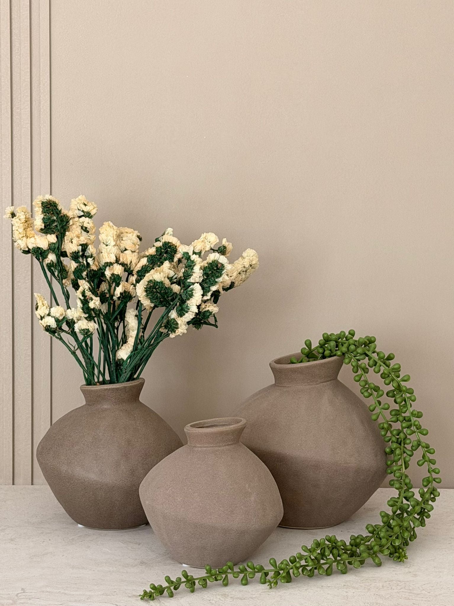 אגרטל חרס שקעים גרייז'