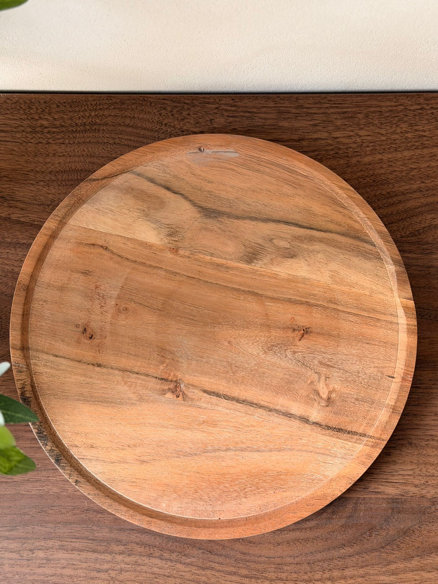 מגש עץ שיטה עגול-28 ס"מ