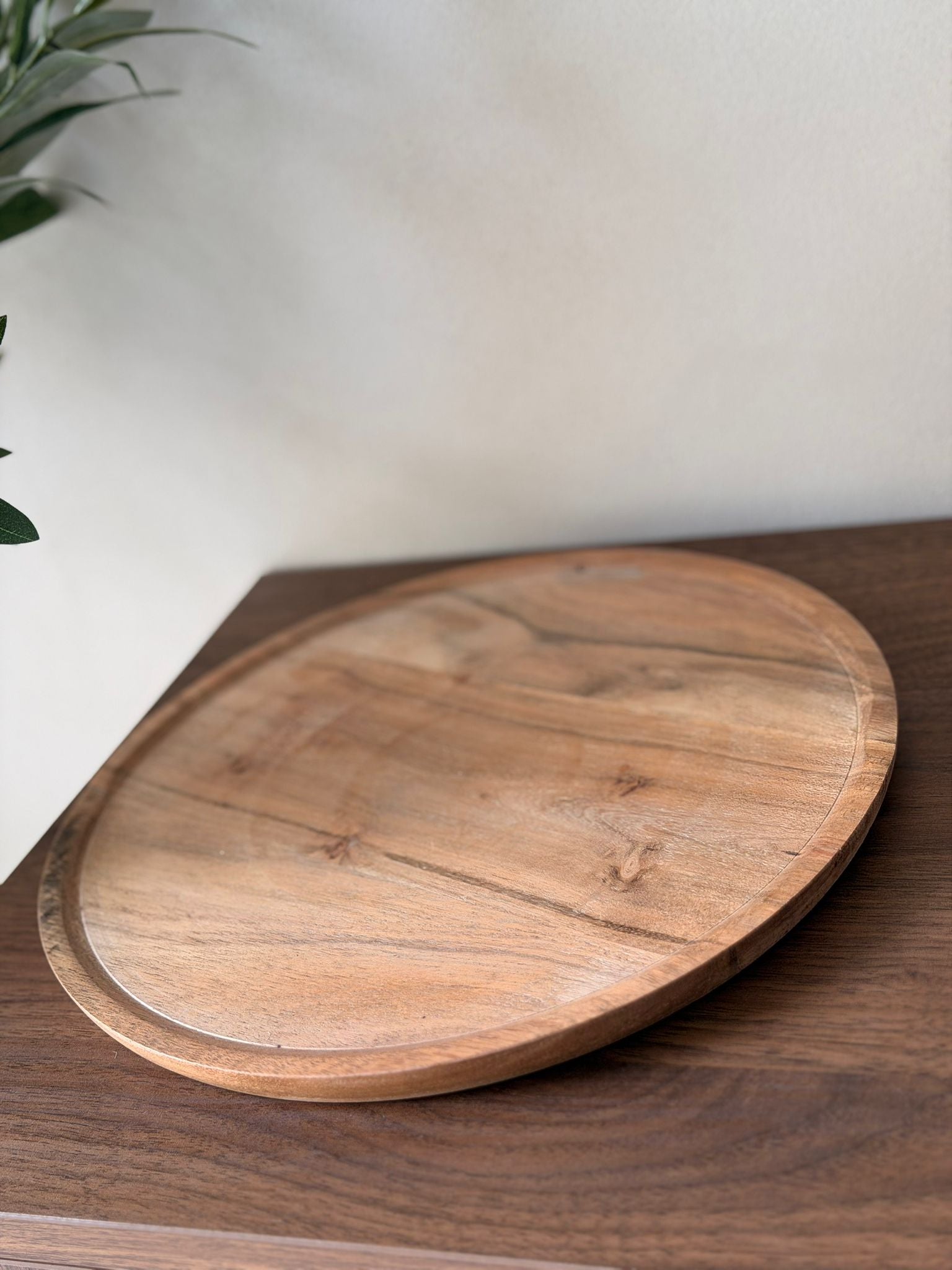 מגש עץ שיטה עגול-28 ס"מ