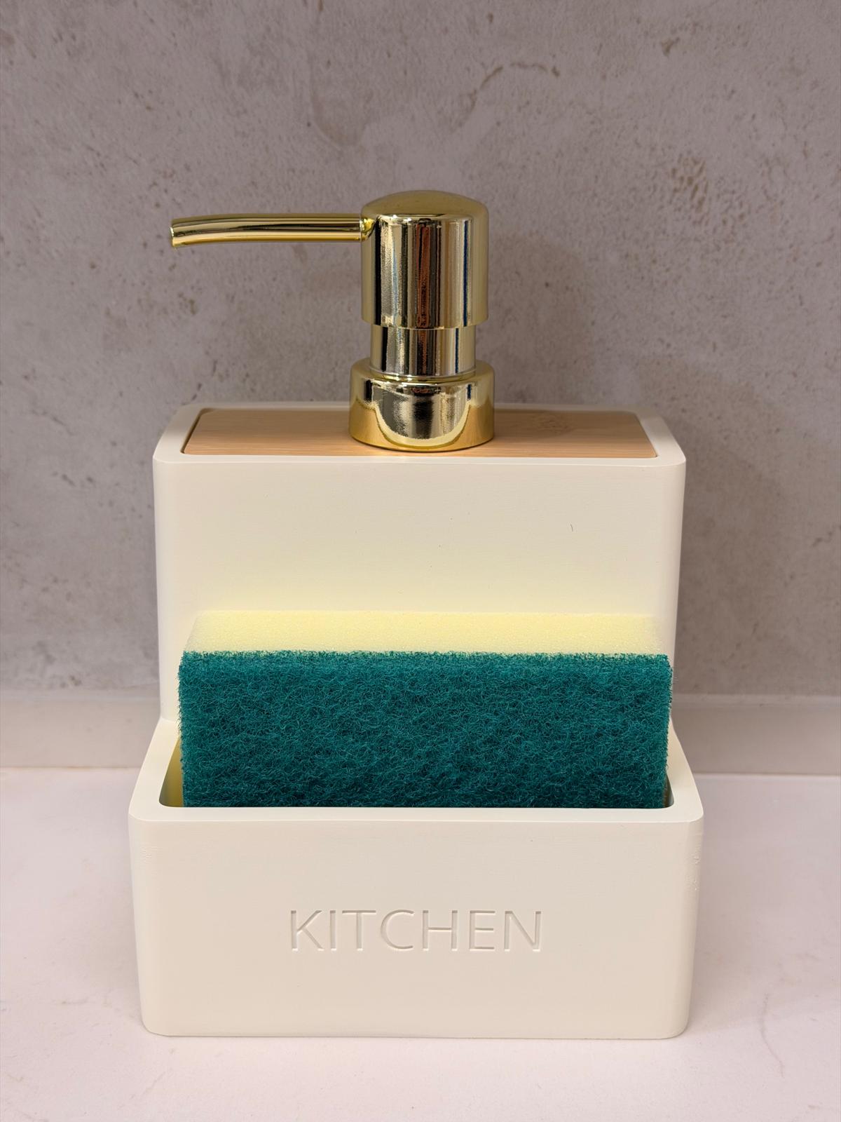 דיספנסר כלים שמנת בשילוב עץ