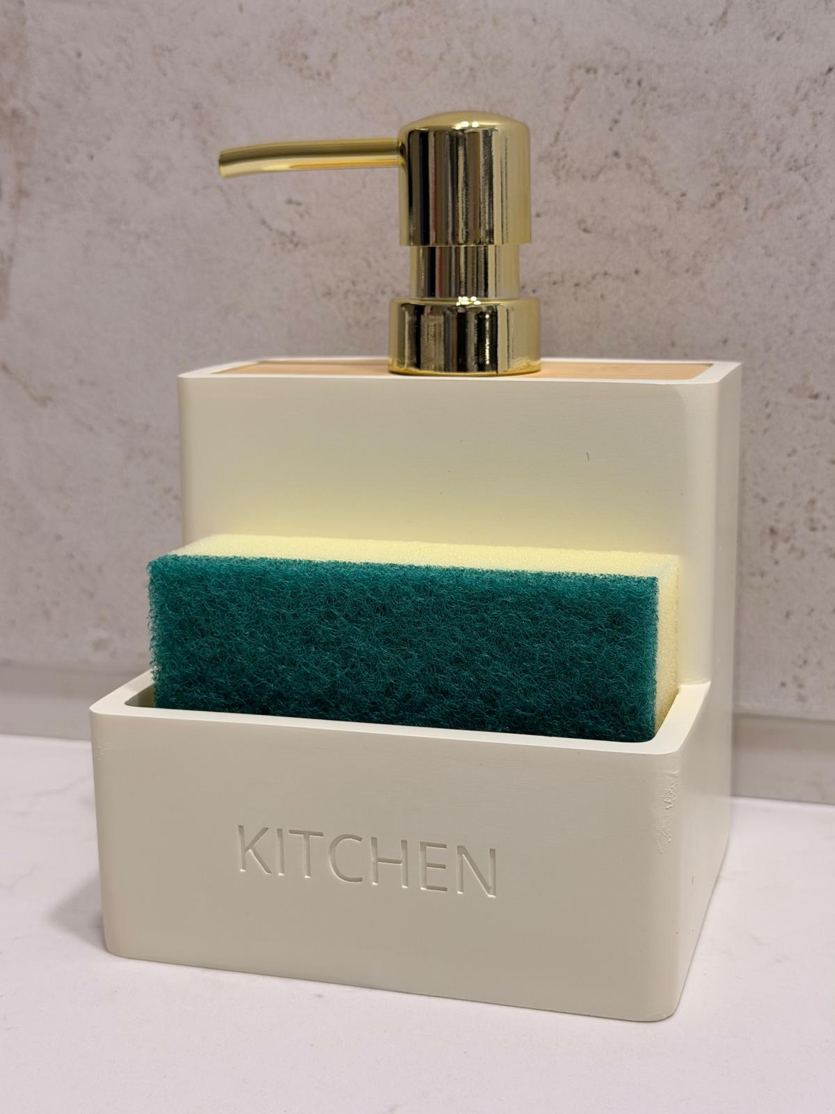 דיספנסר כלים שמנת בשילוב עץ