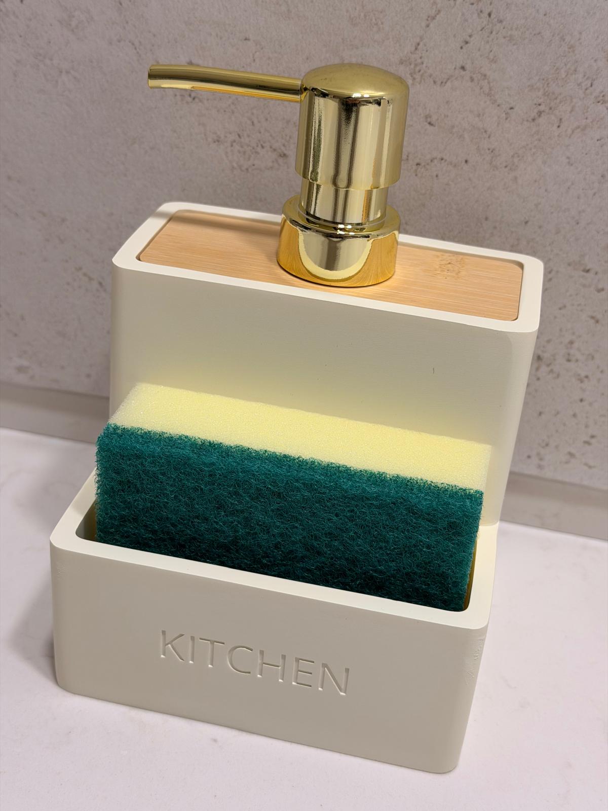 דיספנסר כלים שמנת בשילוב עץ