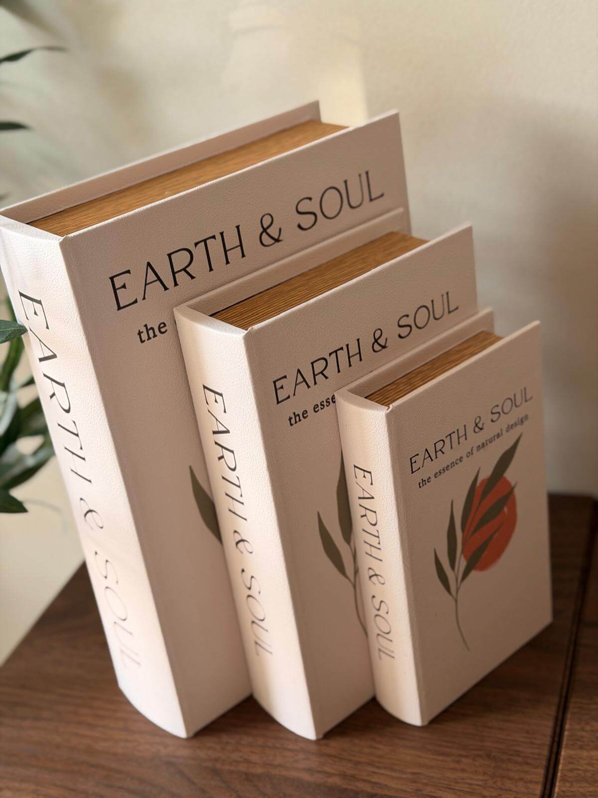 ספר קופסה אסנס נפתח לאחסון