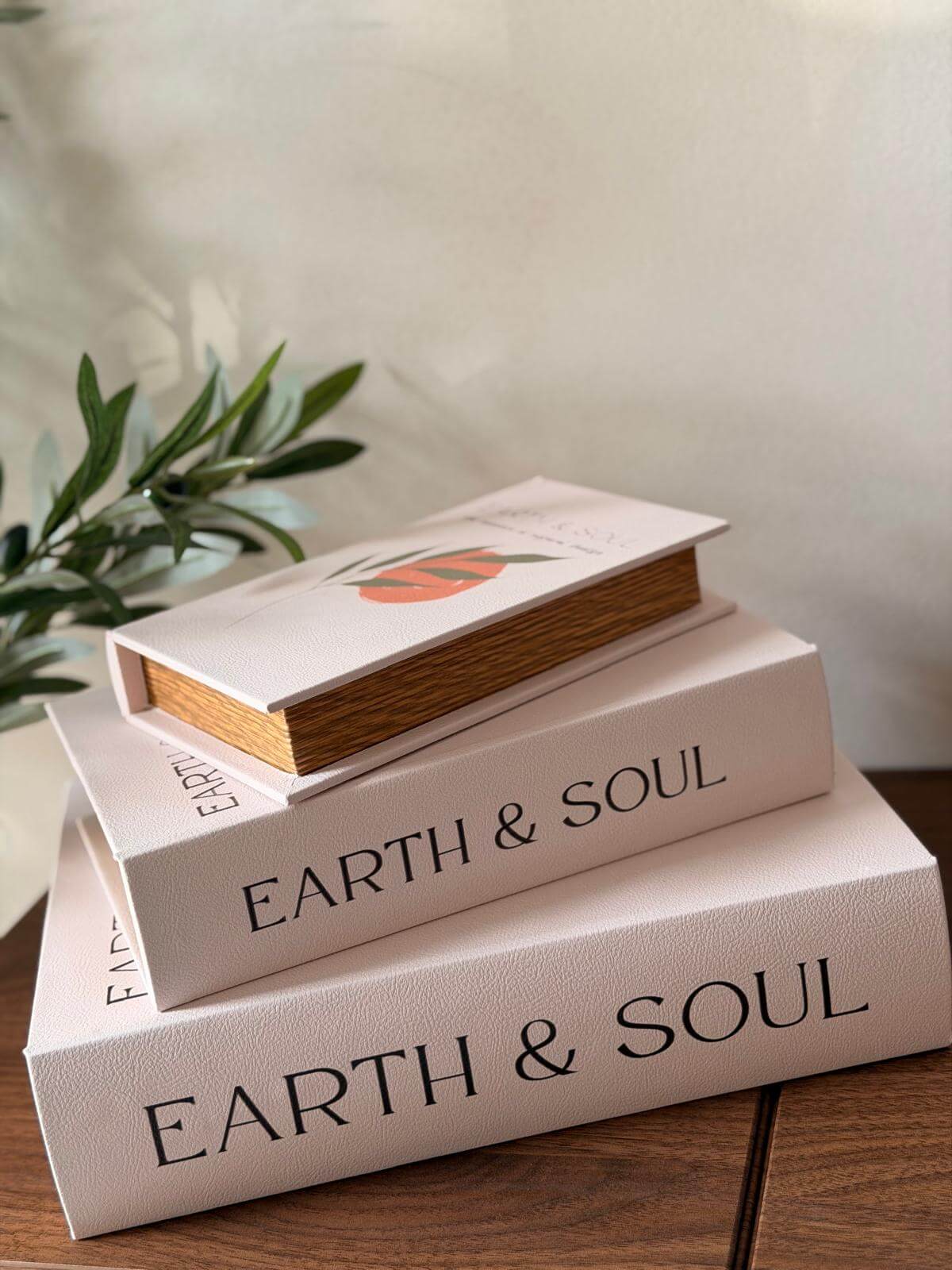 ספר קופסה אסנס נפתח לאחסון