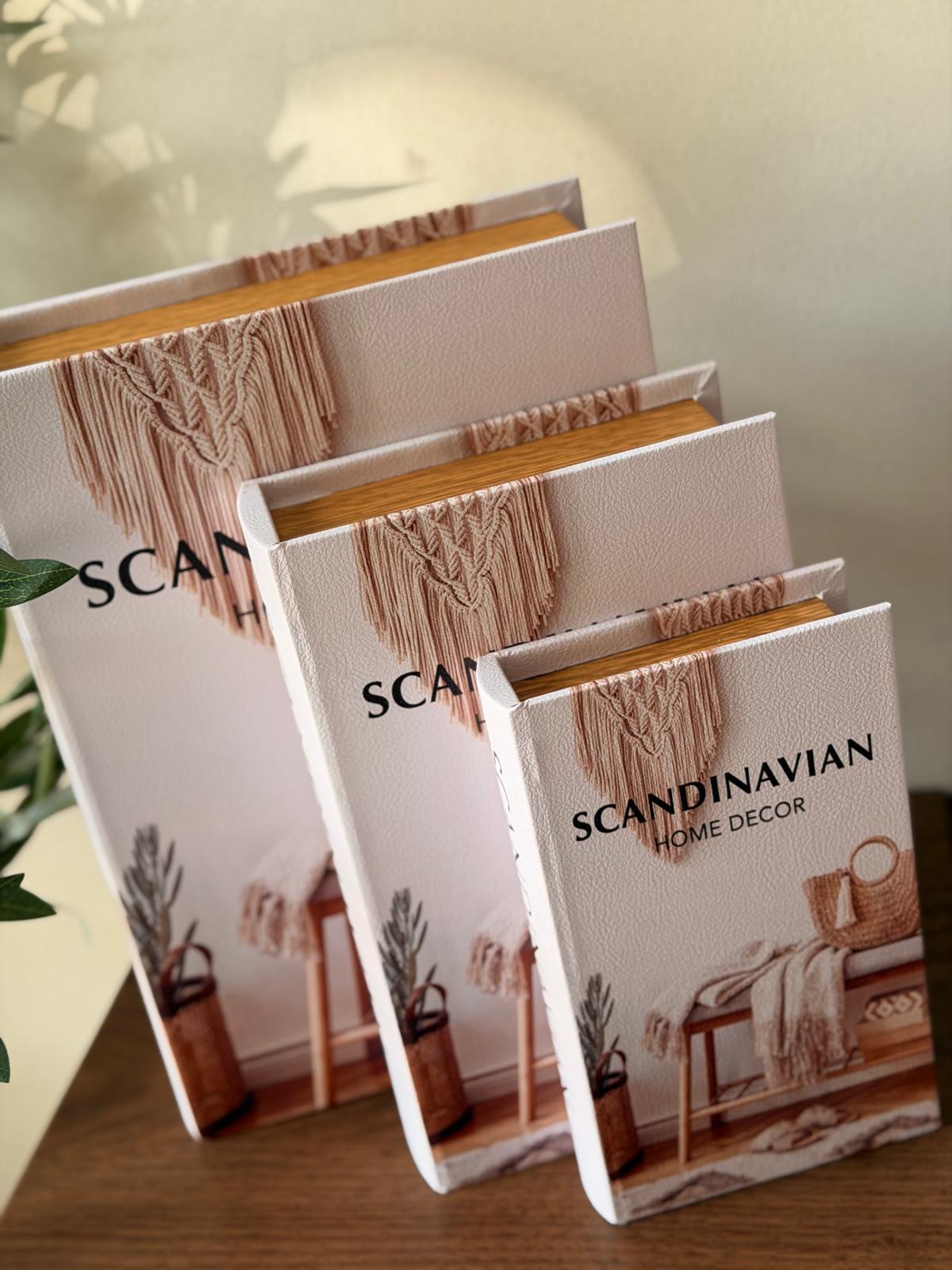 ספר קופסה סקנדינביאן נפתח לאחסון