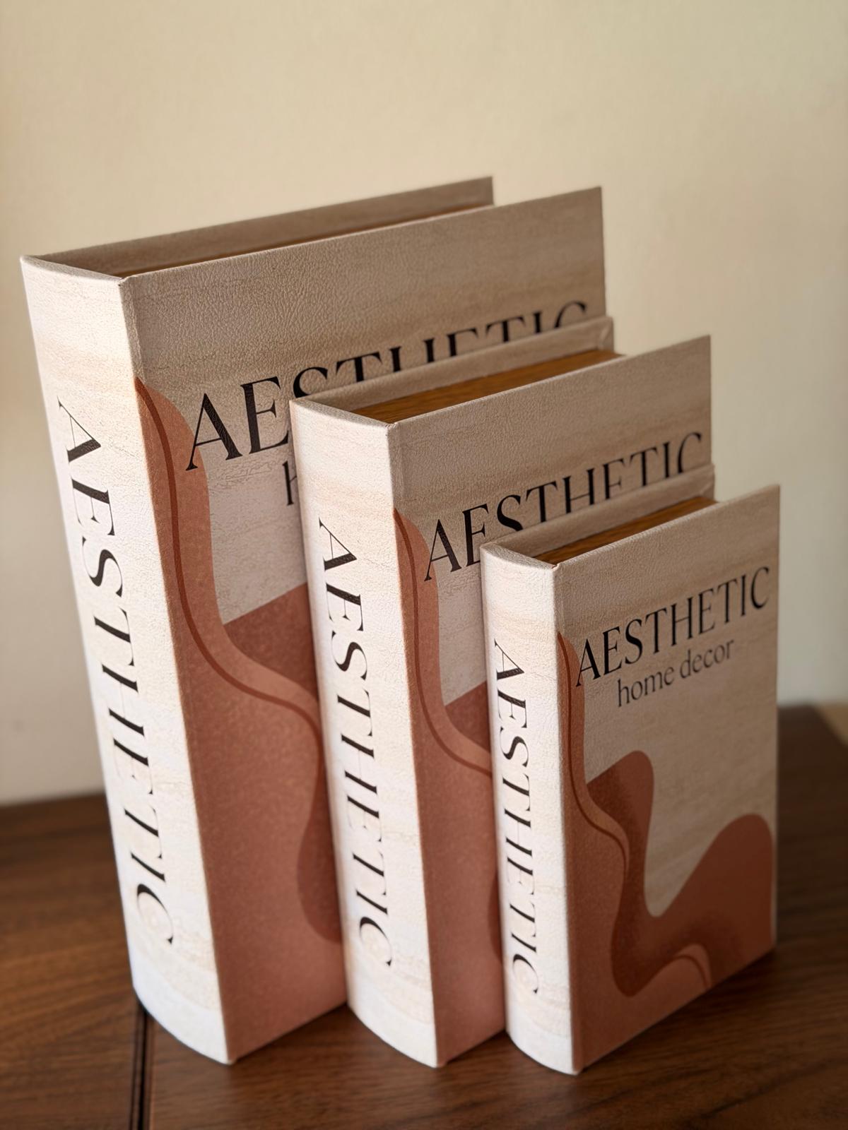 ספר קופסה אדמה נפתח לאחסון