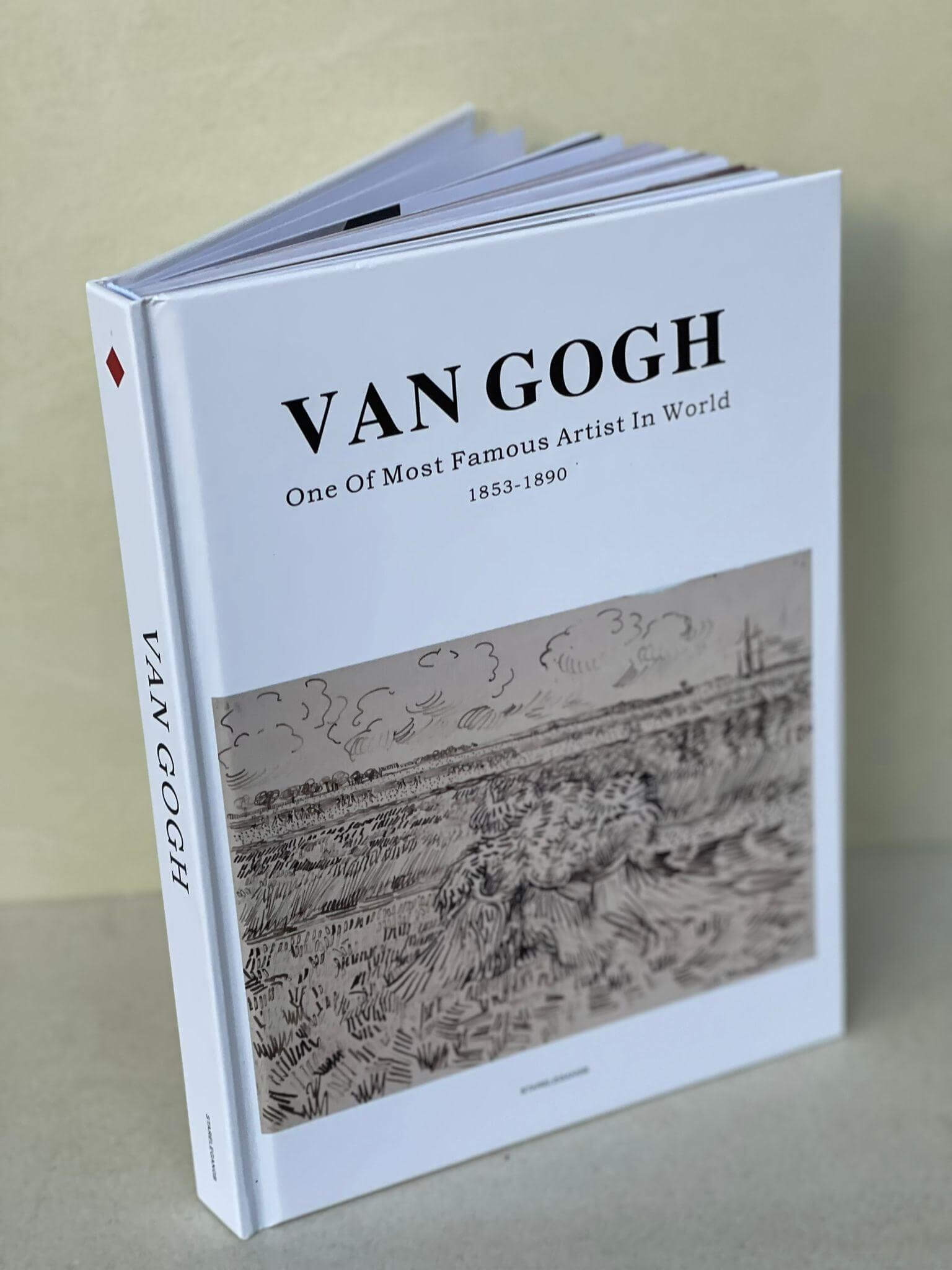 ספר עיצוב נפתח עם דפים - ואן גוך