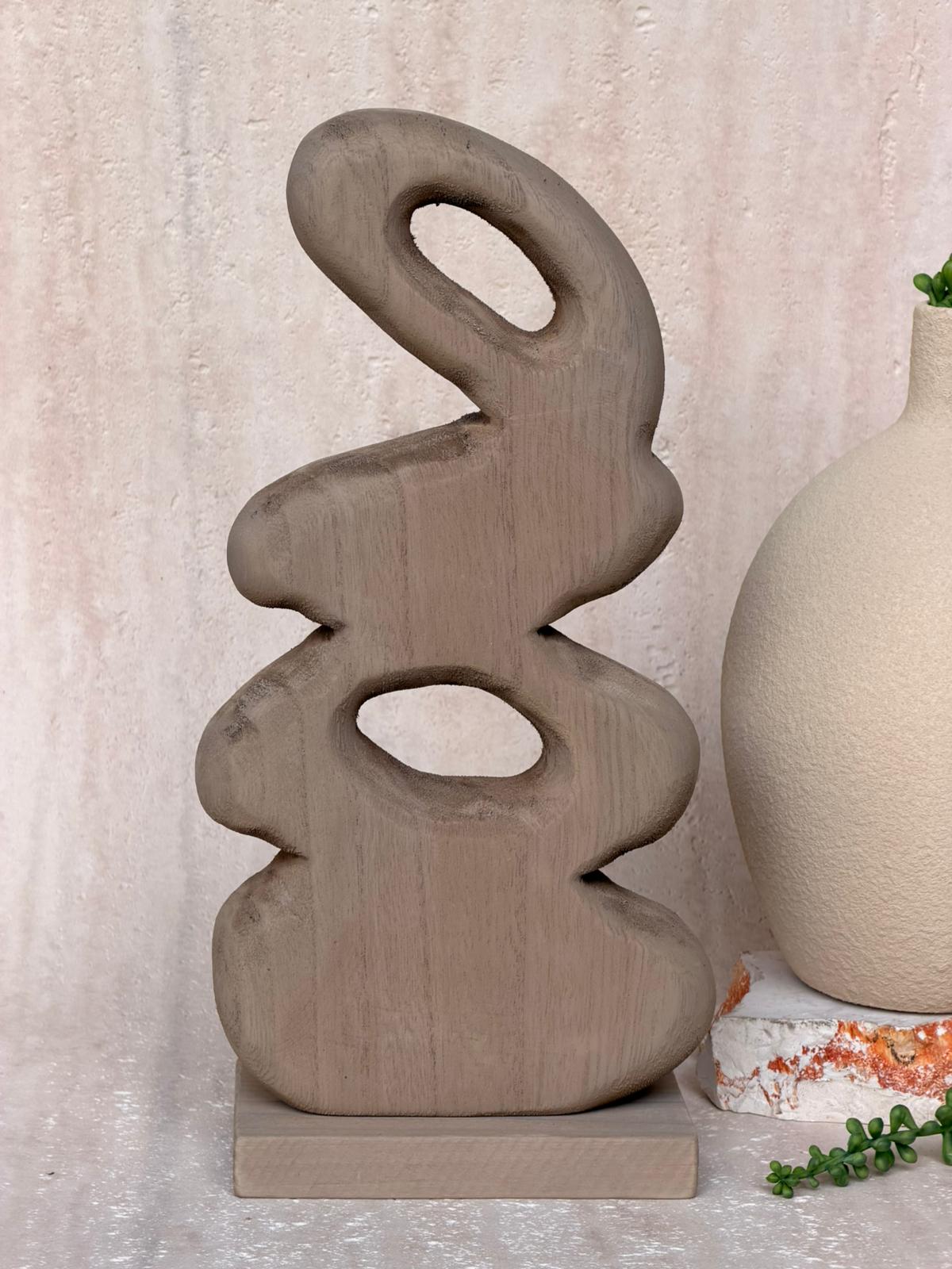 מעמד דקורציה אמורפי עץ