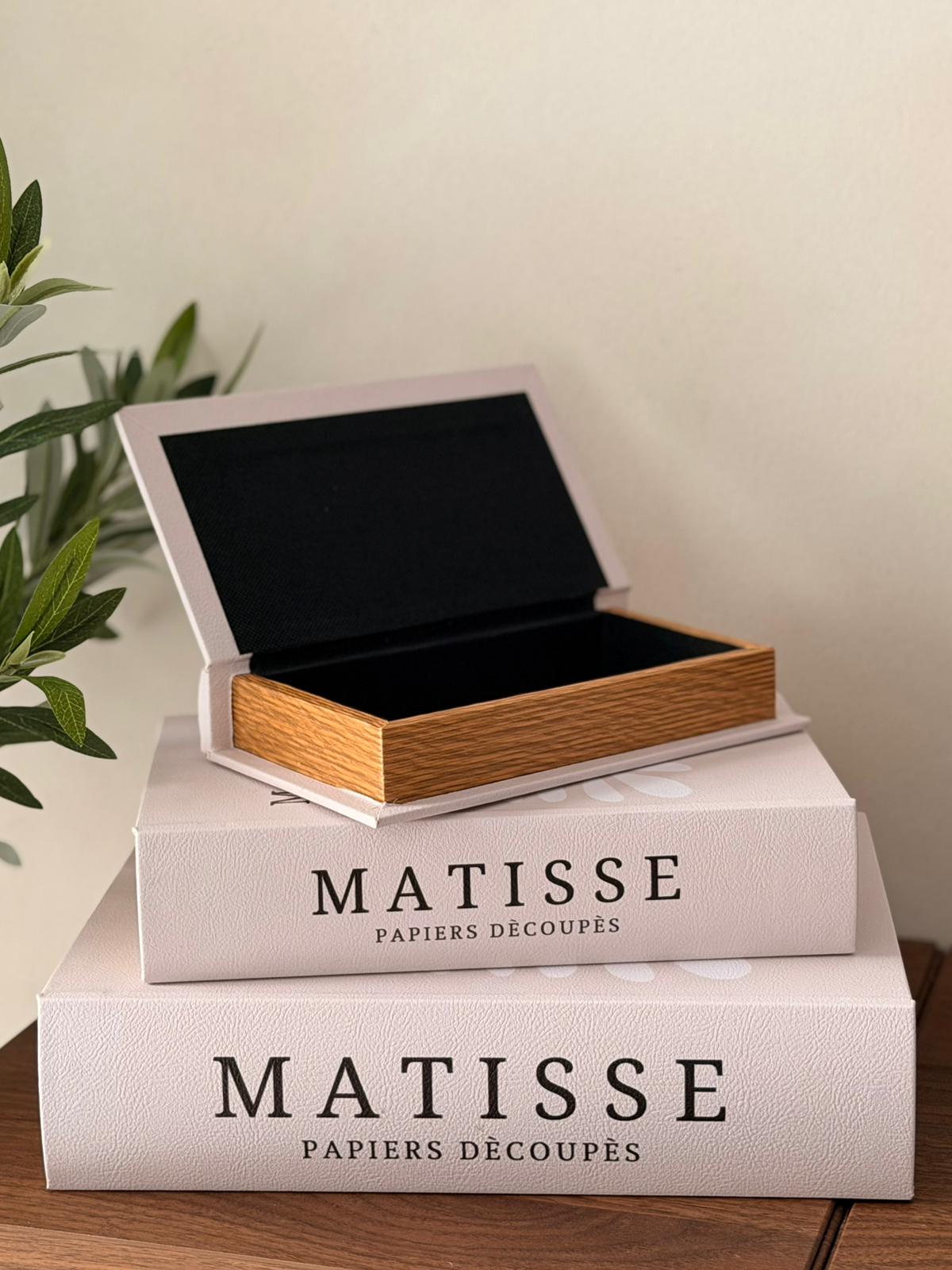 ספר קופסה מאטיס נפתח לאחסון