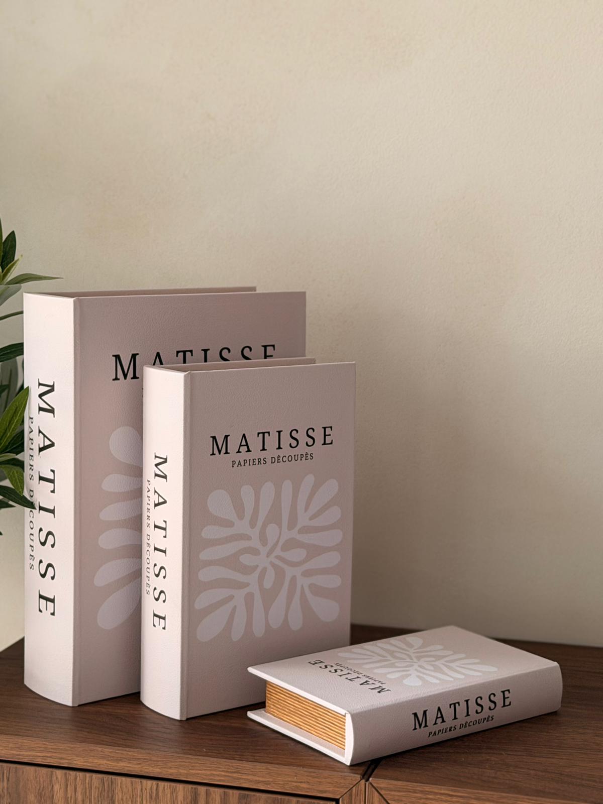 ספר קופסה מאטיס נפתח לאחסון