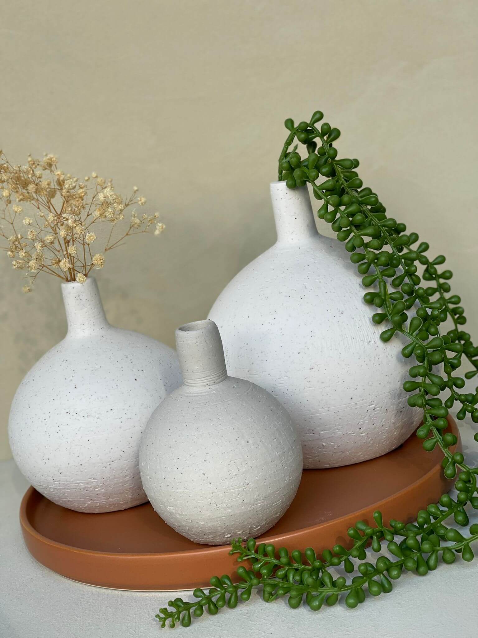 אגרטל חרס בלאנק - גודל לבחירה