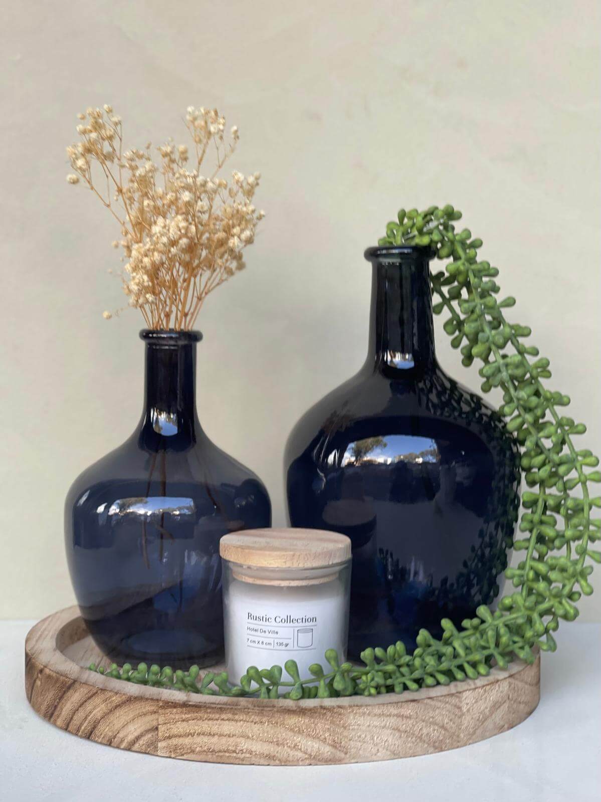 אגרטל זכוכית פקטורי כחול - גודל לבחירה