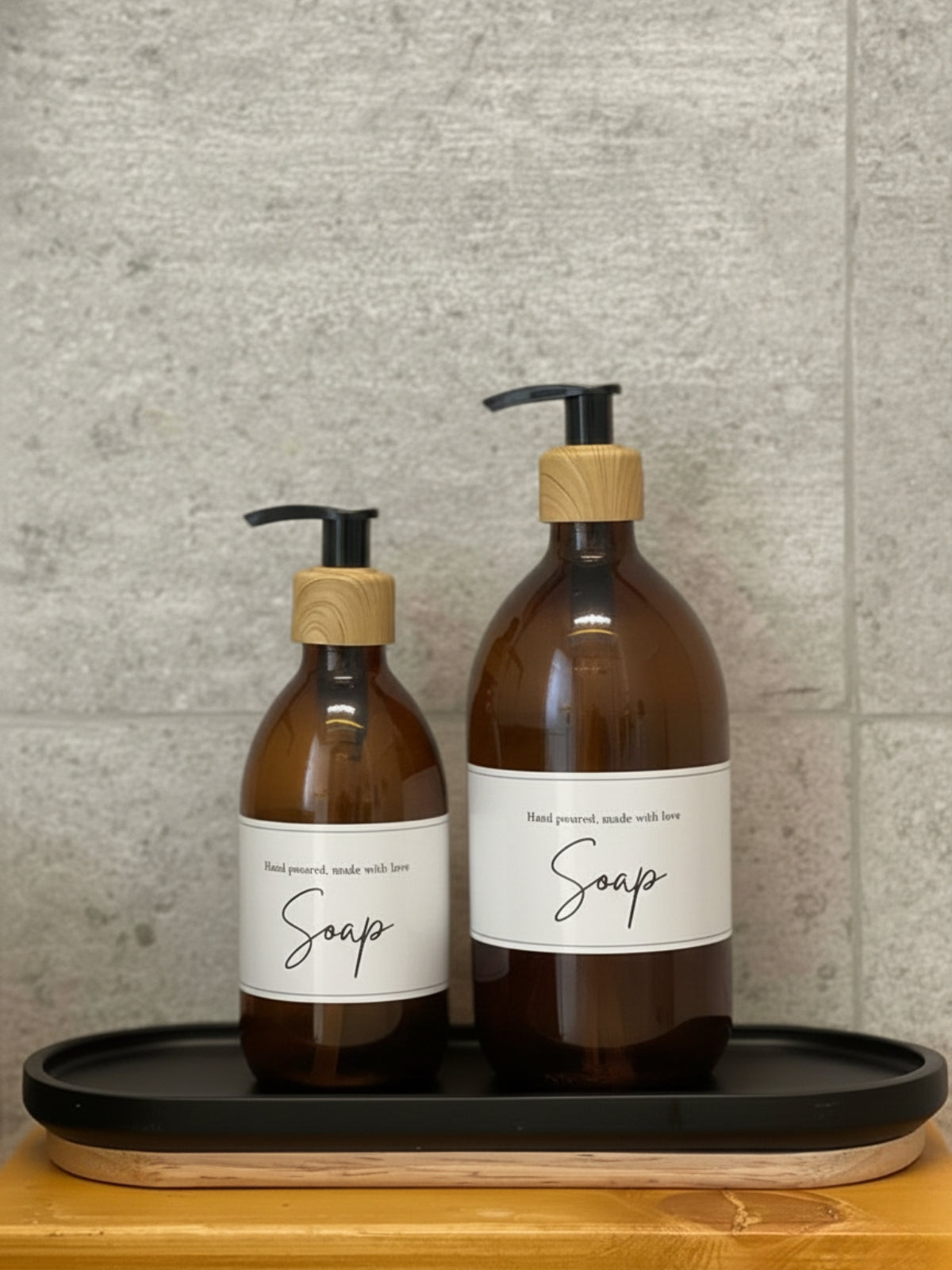 דיספנסר אמבר משאבת עץ - גודל לבחירה