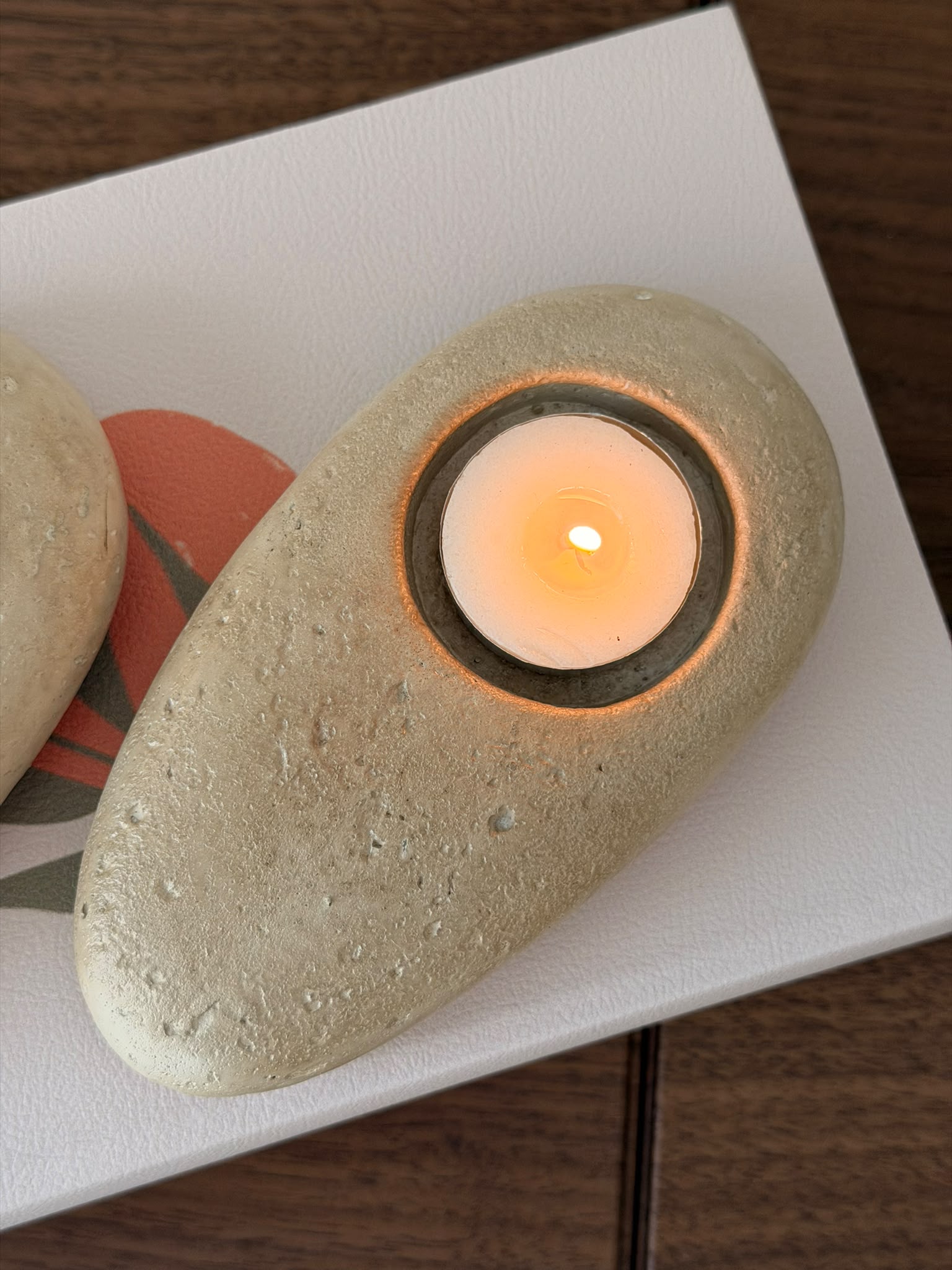זוג פמוטים מעוצבים דגם אובל