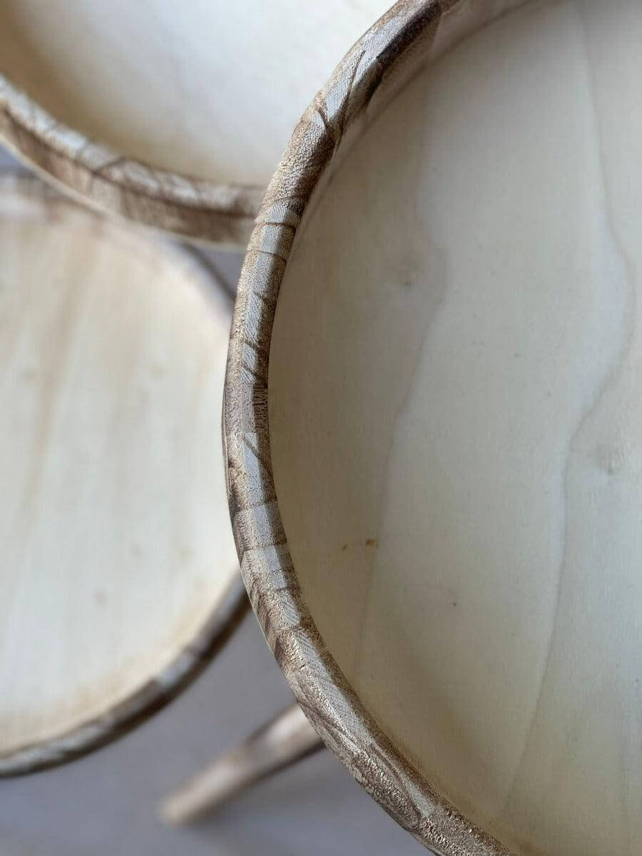 שולחן עץ פאולוניה עגול - גודל לבחירה