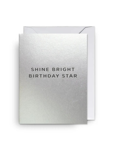 כרטיס ברכה כסף  – Birthday Star