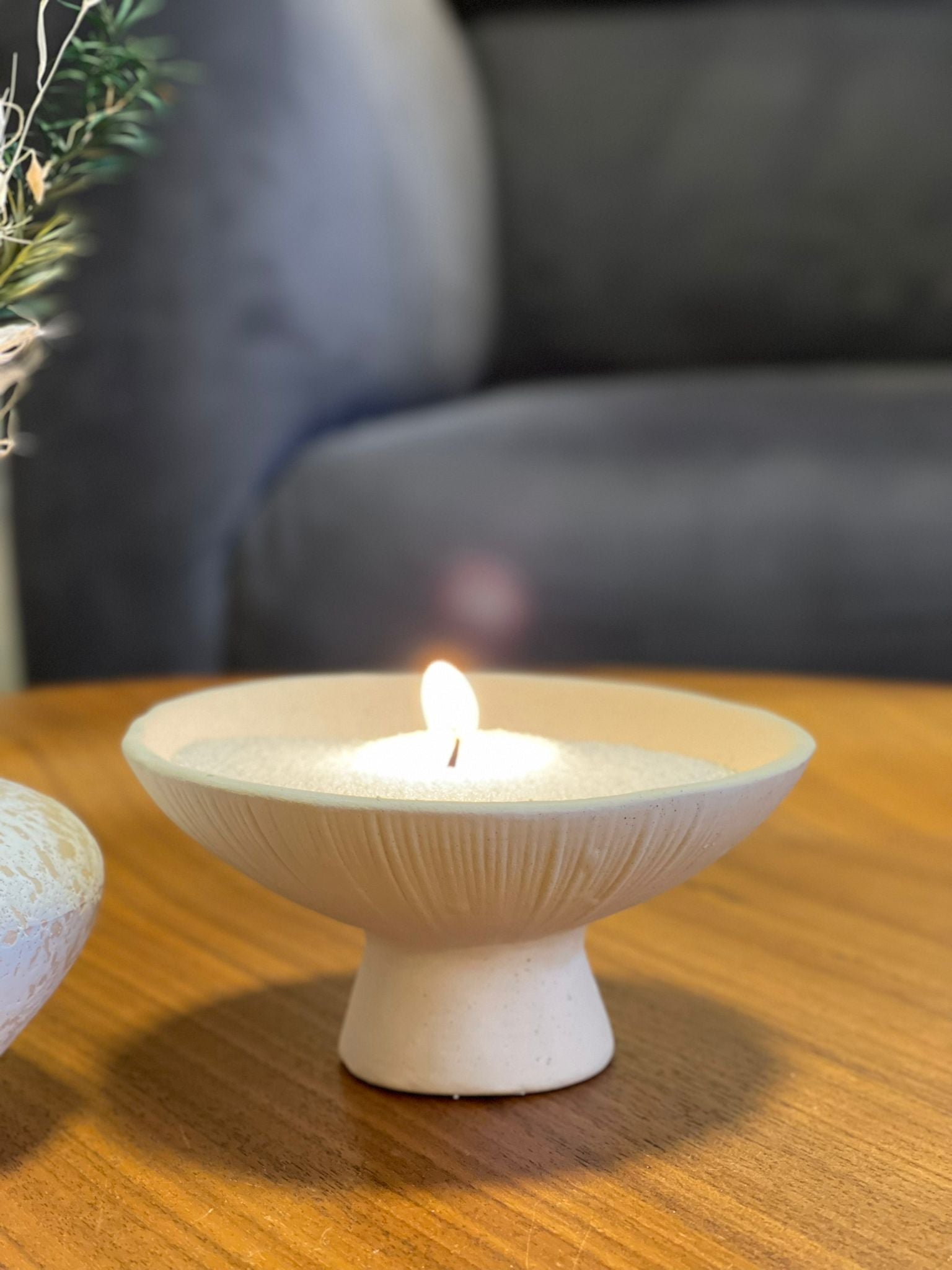 קערת חרס בטקסטורת צדף