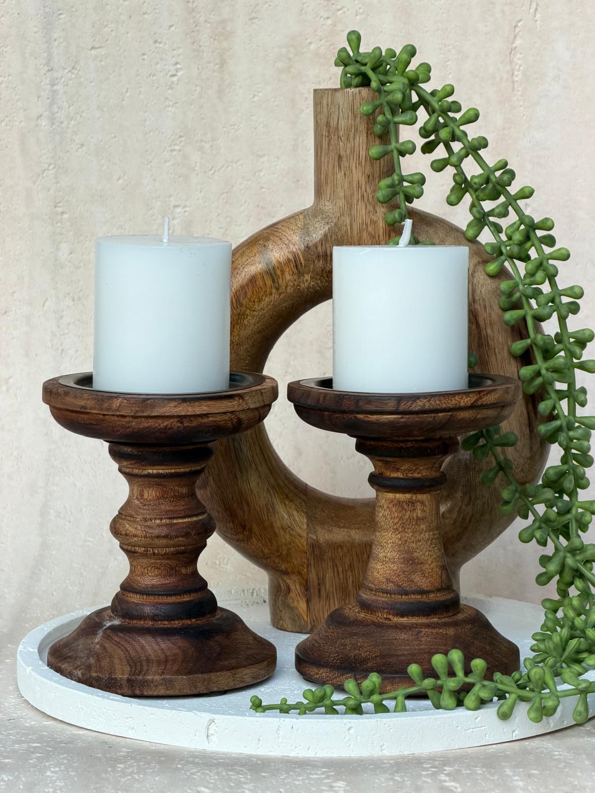 פמוט עץ וולנאט