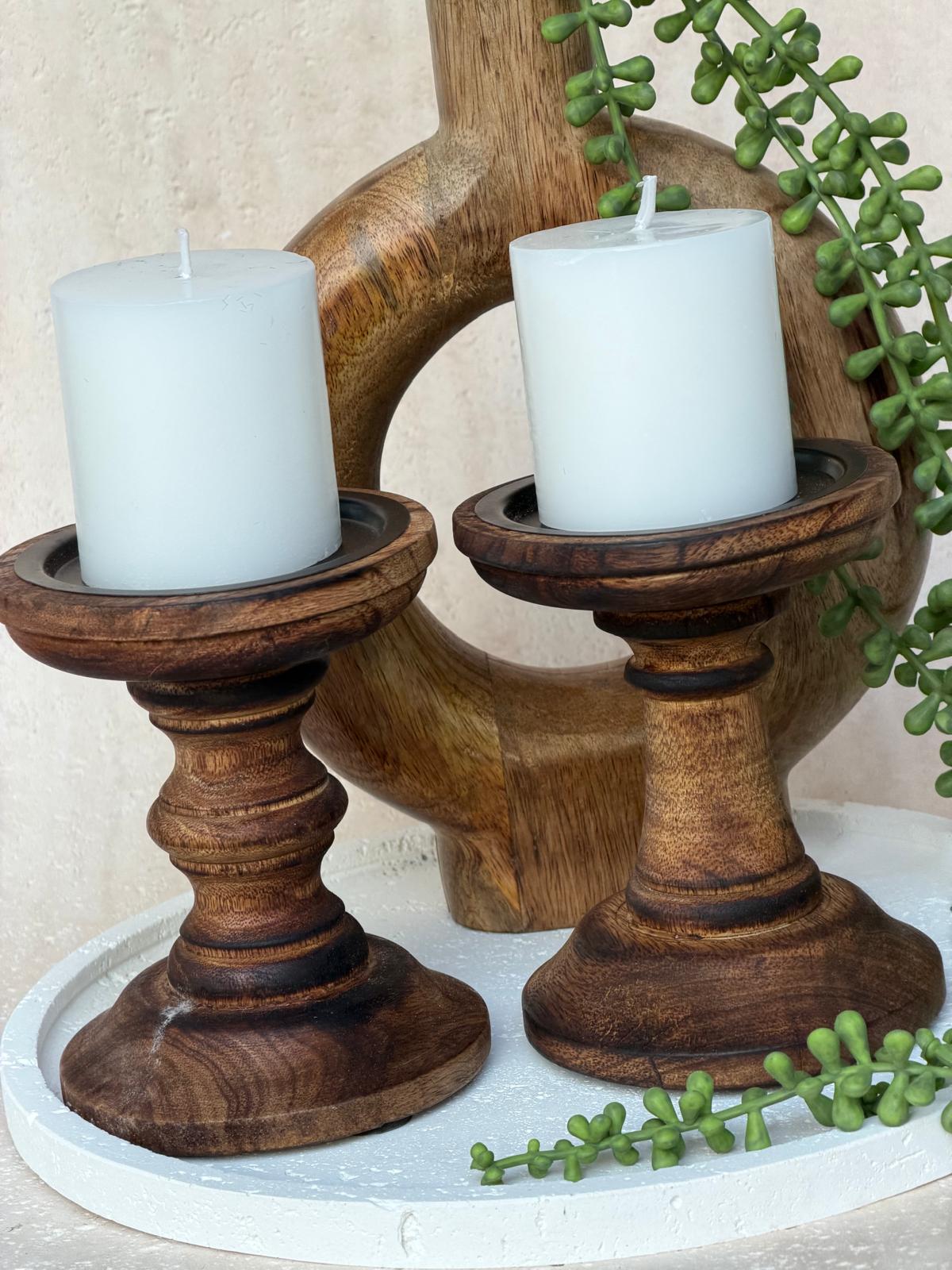 פמוט עץ וולנאט