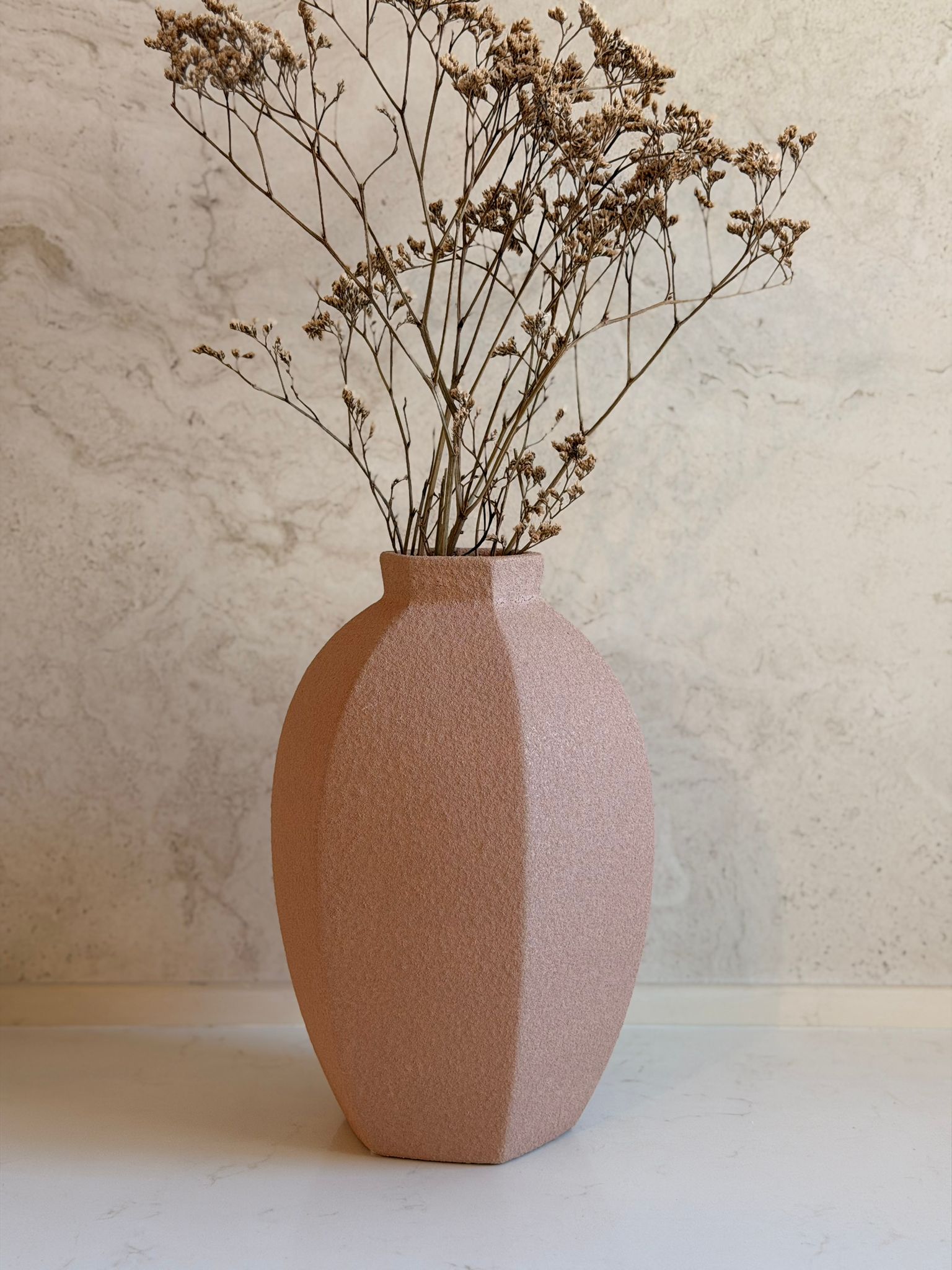 אגרטל חרס חום ריבס