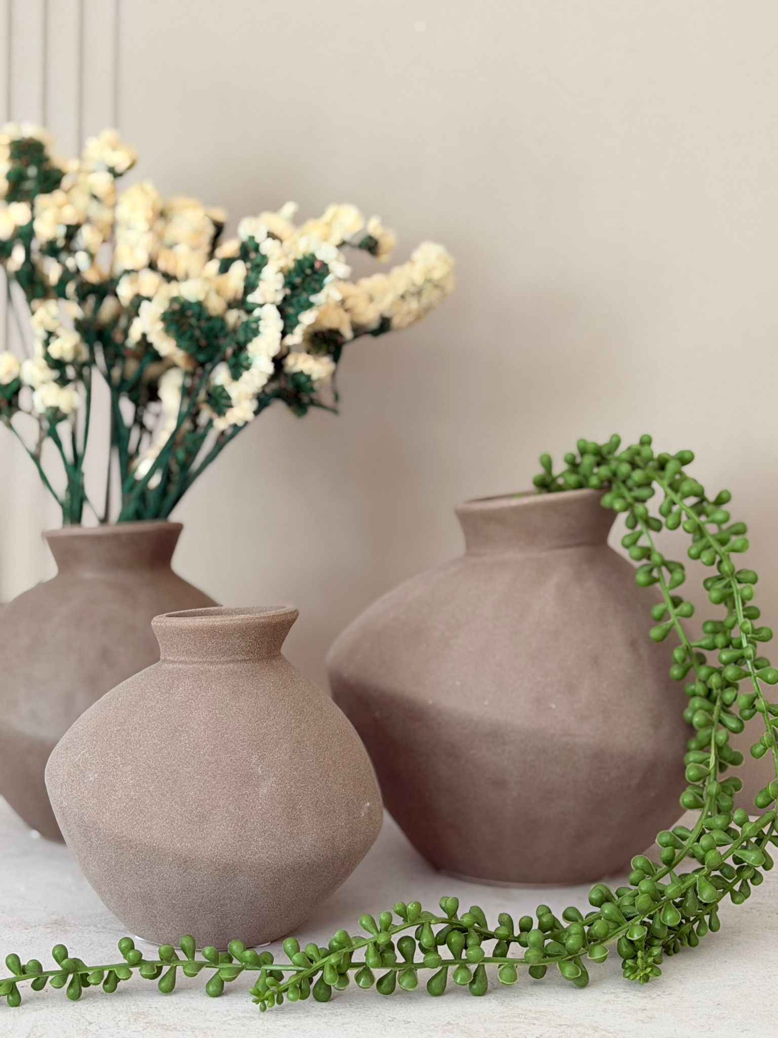 אגרטל חרס שקעים גרייז'