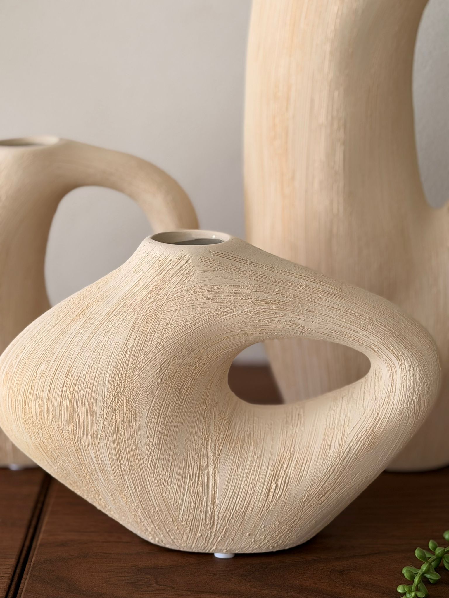 אגרטל חרס מסורק בז'