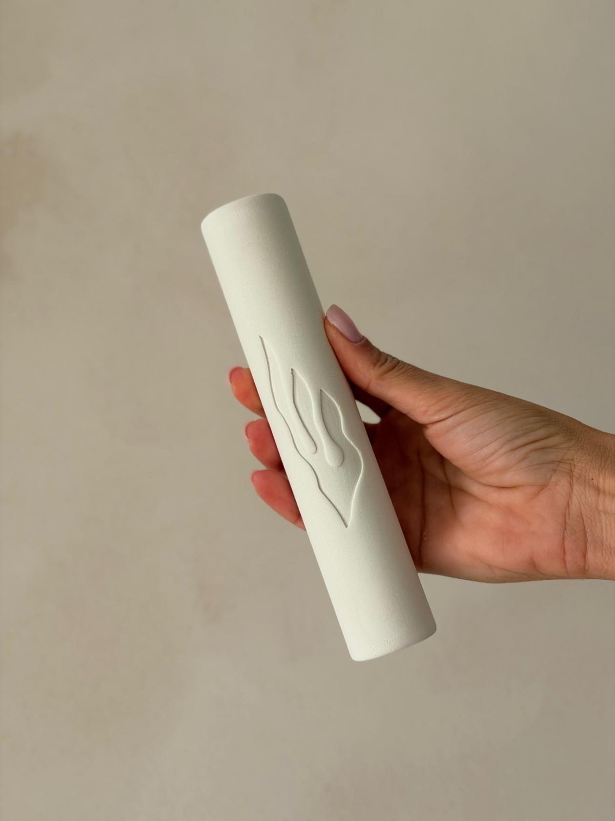 בית מזוזה בטון לבן מעוגל נור