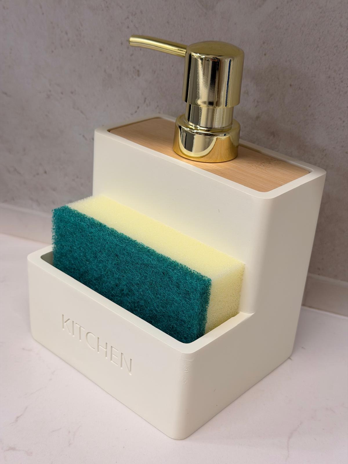 דיספנסר כלים שמנת בשילוב עץ