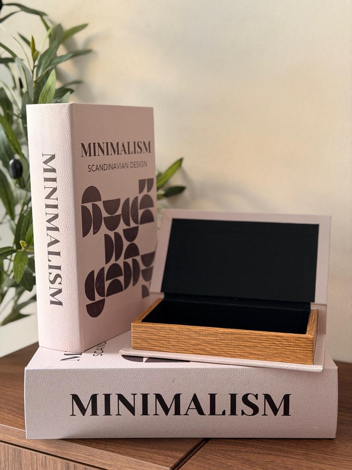 ספר קופסה מינימליזם נפתח לאחסון