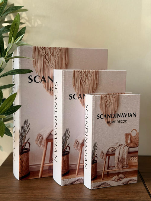 ספר קופסה סקנדינביאן נפתח לאחסון