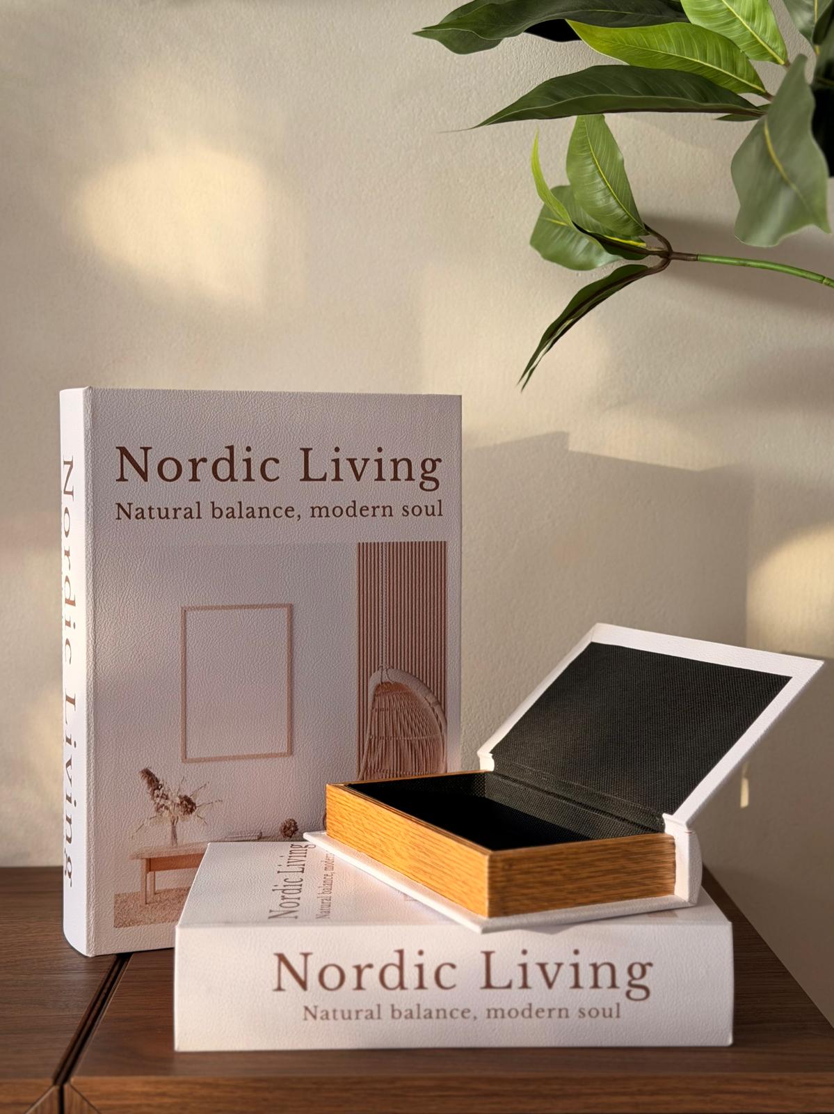 ספר קופסה אדמה נפתח לאחסון