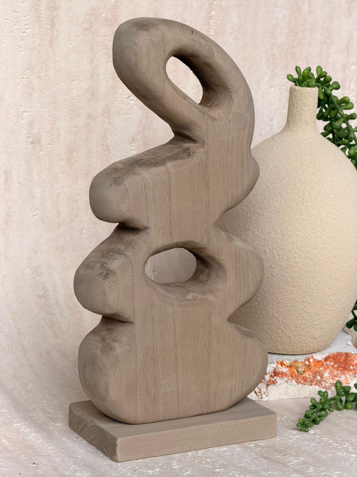 מעמד דקורציה אמורפי עץ