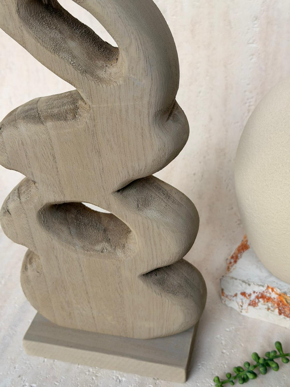 מעמד דקורציה אמורפי עץ