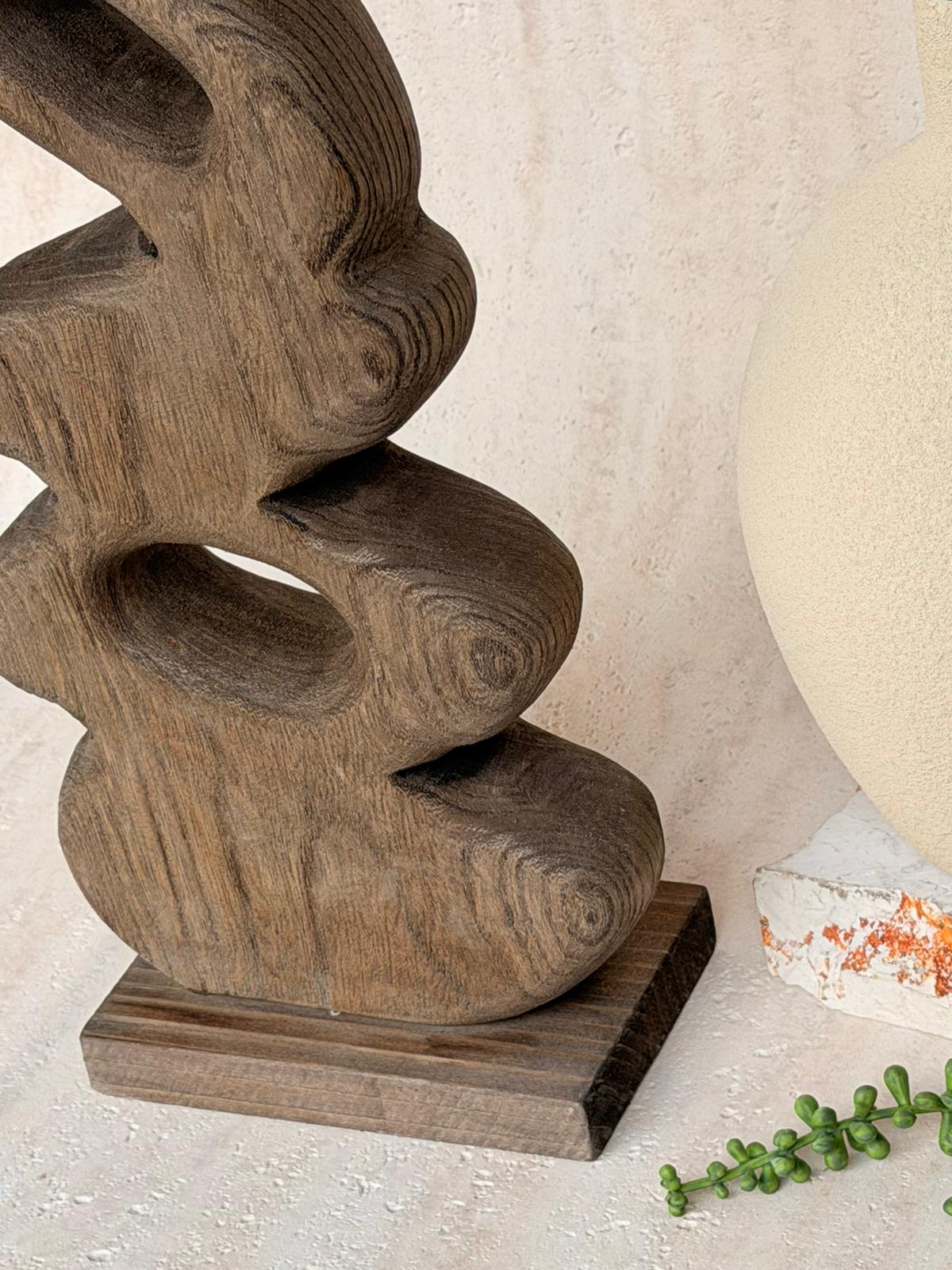 מעמד דקורציה אמורפי עץ