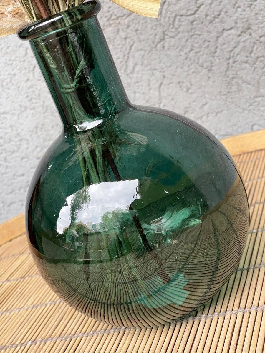 אגרטל בקבוק זכוכית לאב - ירוק - 1item