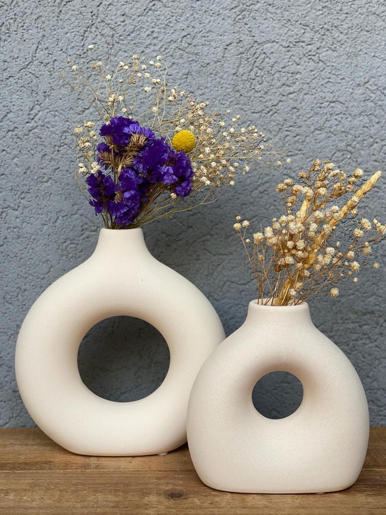 אגרטל חרס עגול הולי - גודל לבחירה - 1item