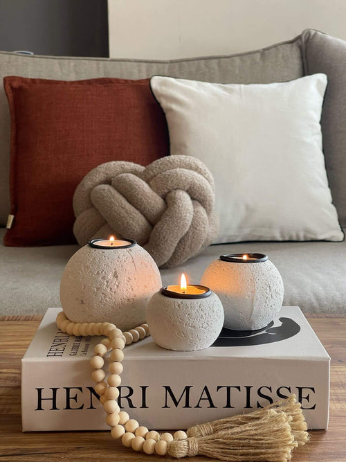 פמוט אבן קאבו עגול