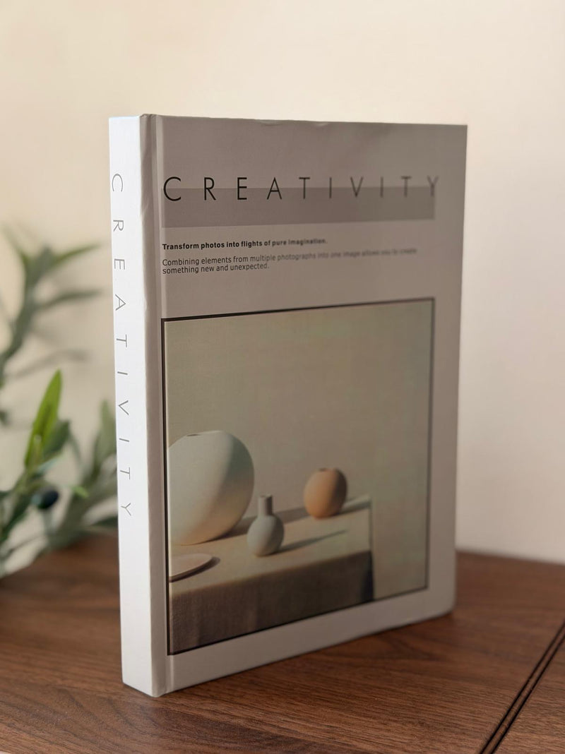 ספר דקורטיבי CREATIVITY לשולחן הקפה, לשידות ולמדפים