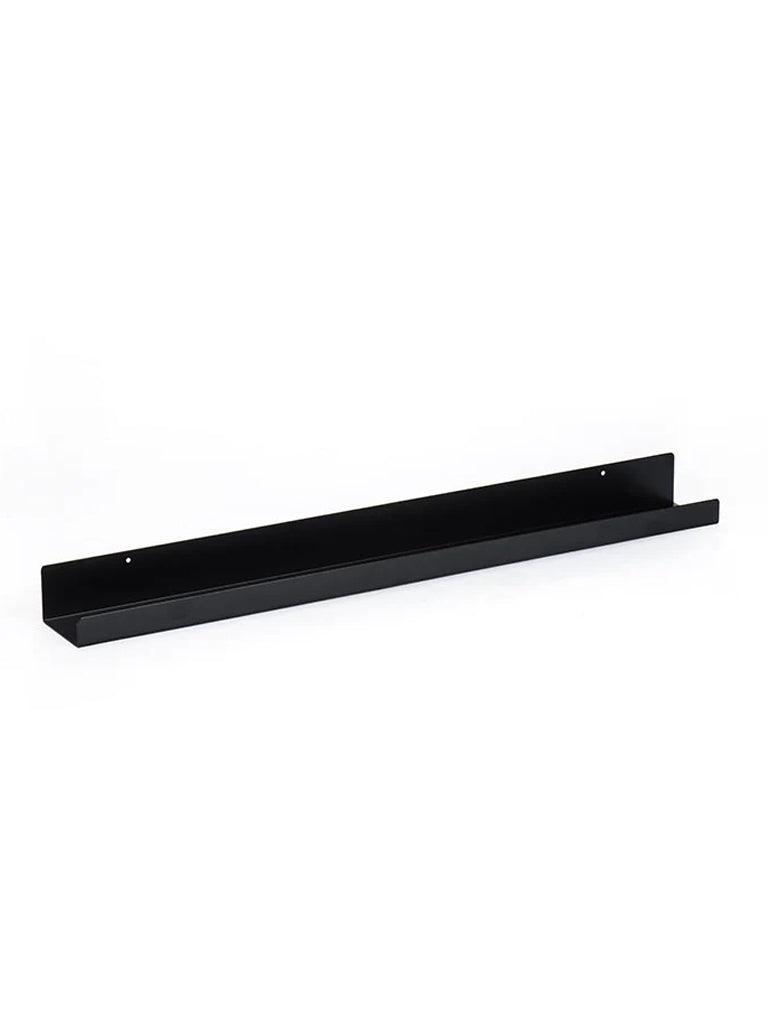 מדף מתכת שחור דק - גודל לבחירה - 1item