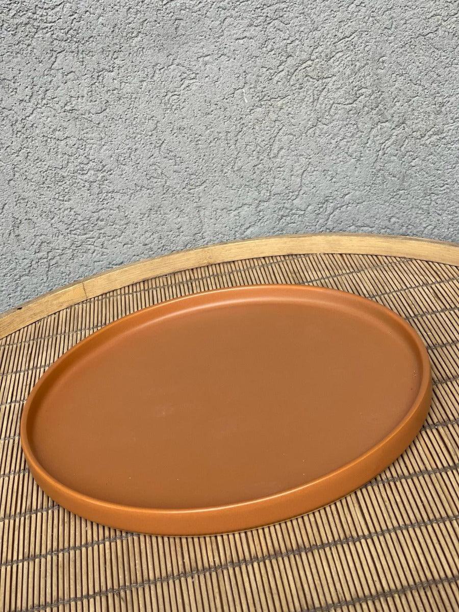 מגש חרס עגול חמרה - גודל לבחירה - 1item