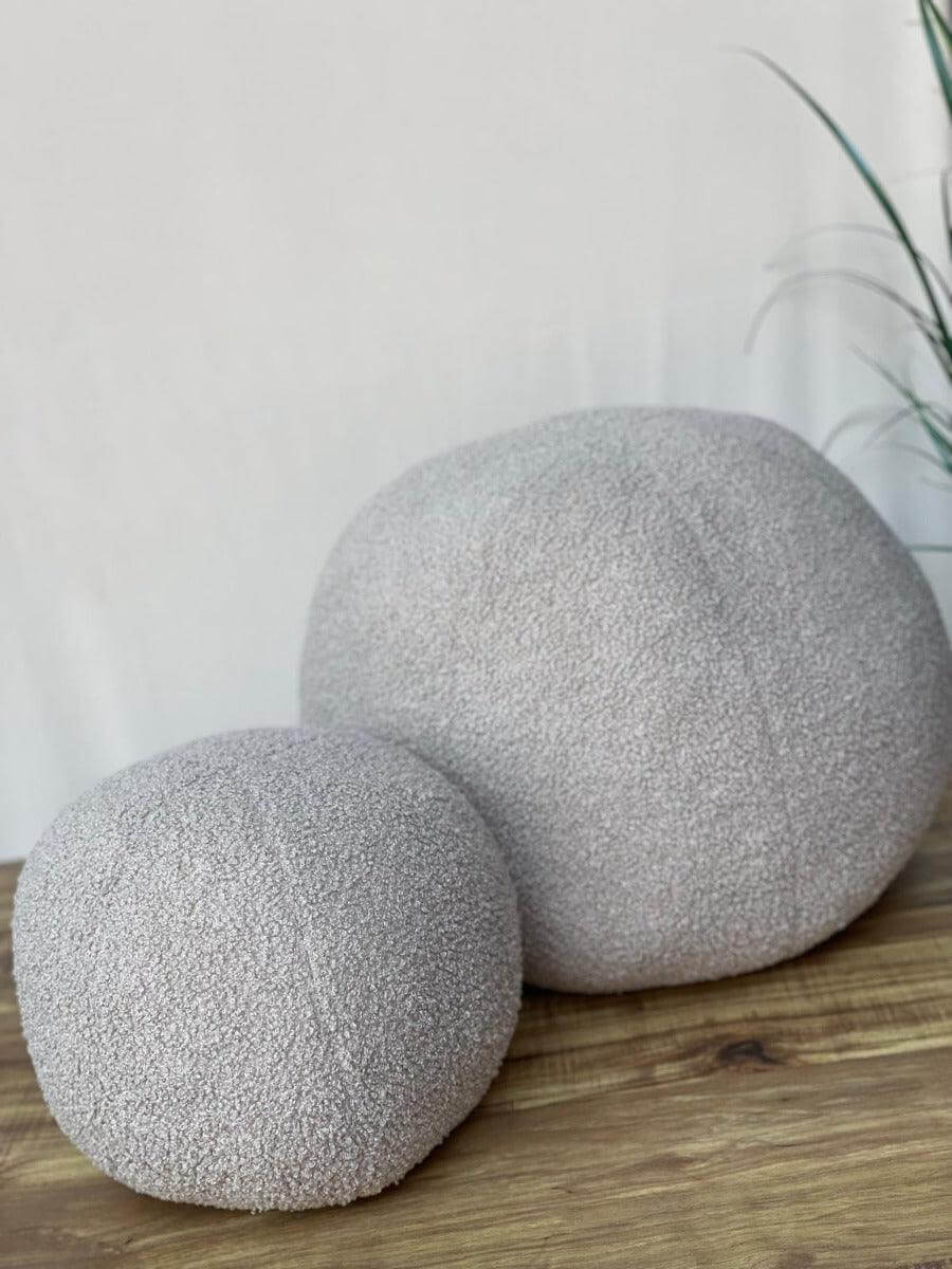 כרית בוקלה עגולה קפה - גודל לבחירה