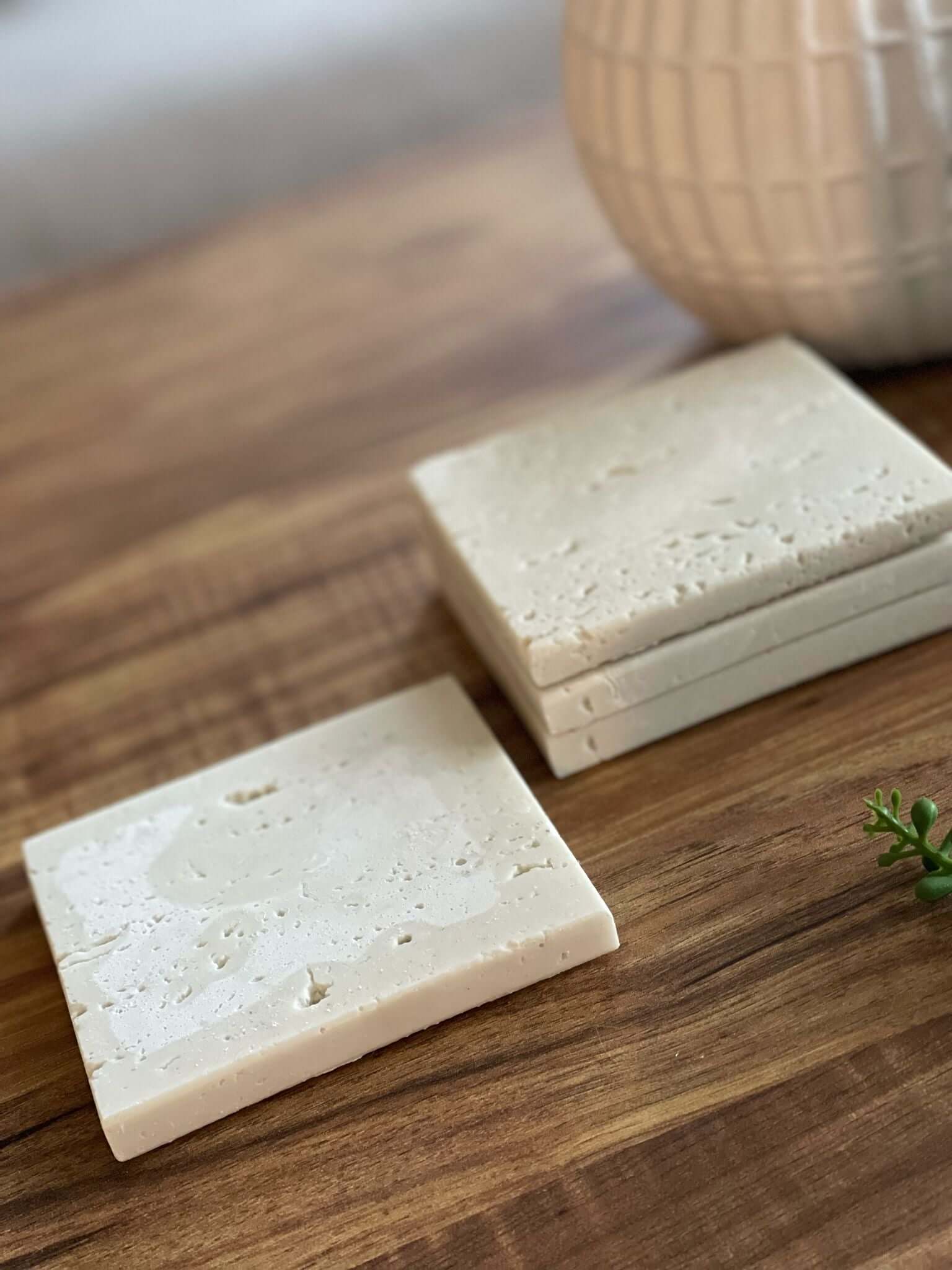 סט תחתיות קפה טרוונטין פולימרי