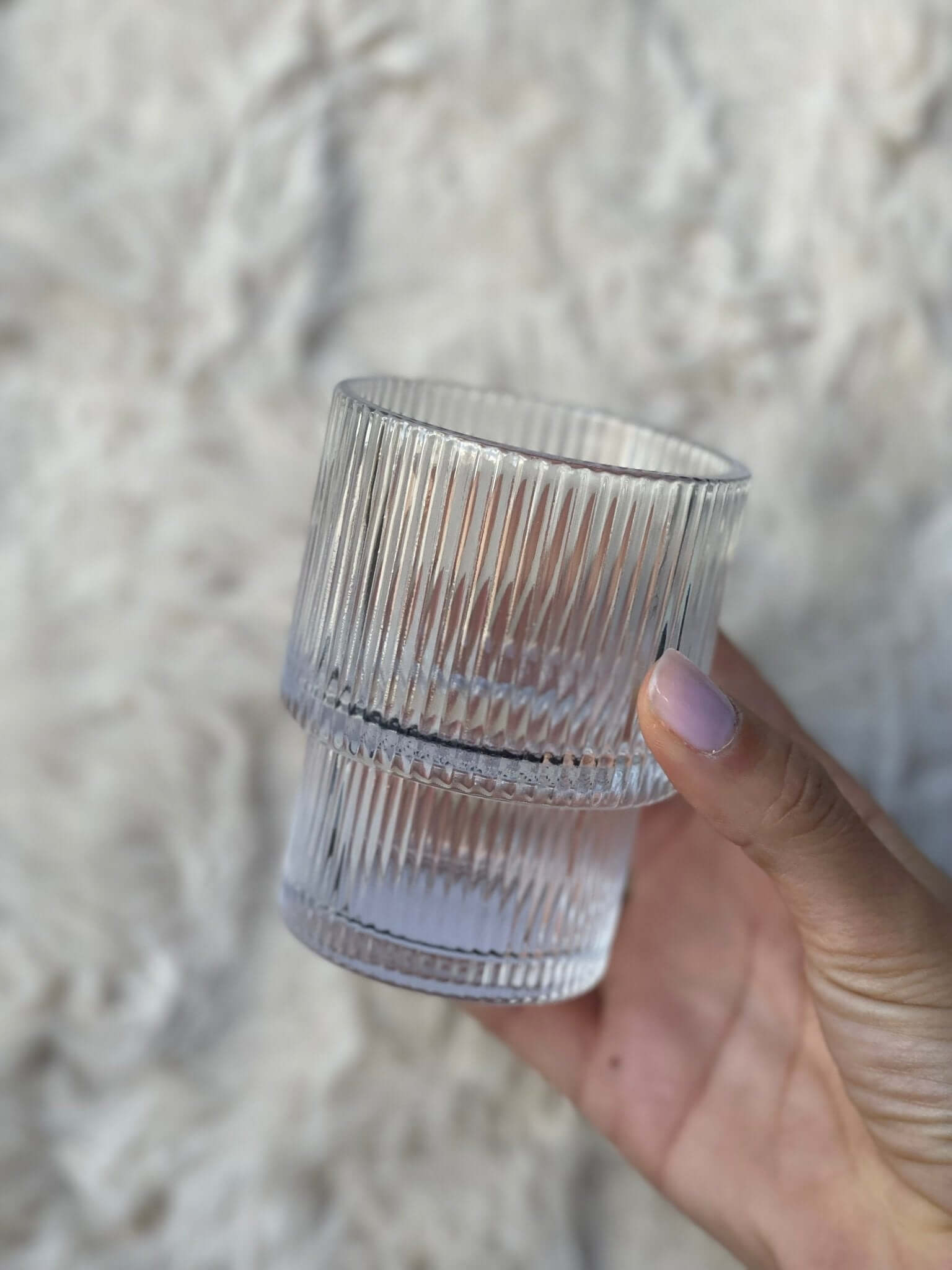 כוס זכוכית רטרו ליינז - 1item