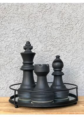 כלי שחמט שחור - דגם לבחירה
