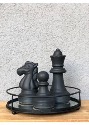 כלי שחמט שחור - דגם לבחירה